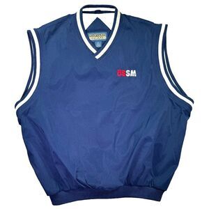 Harvard Square Golf Vest‎ Mens Blue XL V-Neck Sleeveless Pullover Vintage USSM